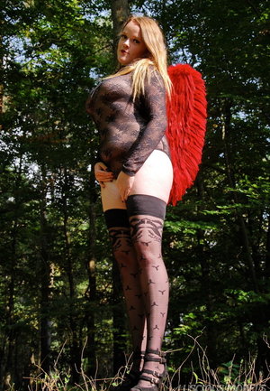 18 year old beauty Agnes takes great care in flaunting perky tits in the nude